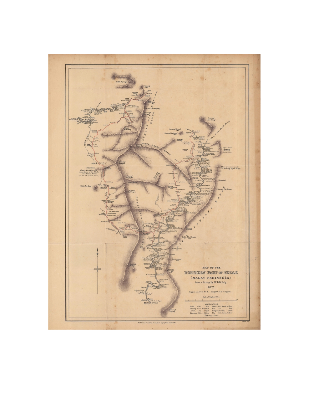 Map of the Northern Part of Perak (1882) (Reproduced Map)
